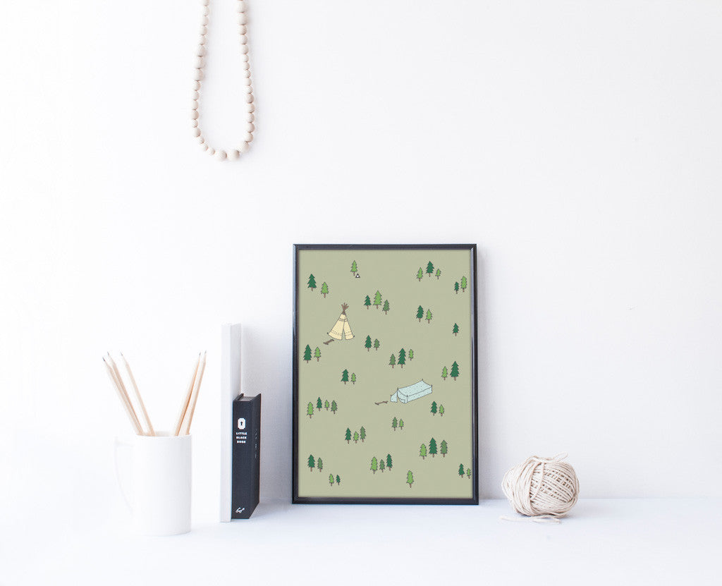Adventure Art Print - Wall decals - 100 Percent Heart