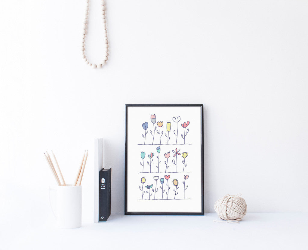 See how they grow Floral Art Print