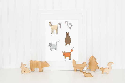 Animals Art Print
