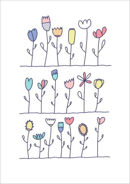 See how they grow Floral Art Print - Wall decals - 100 Percent Heart