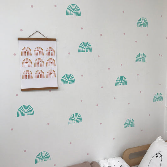 Rainbow Wall Stickers - Single colour