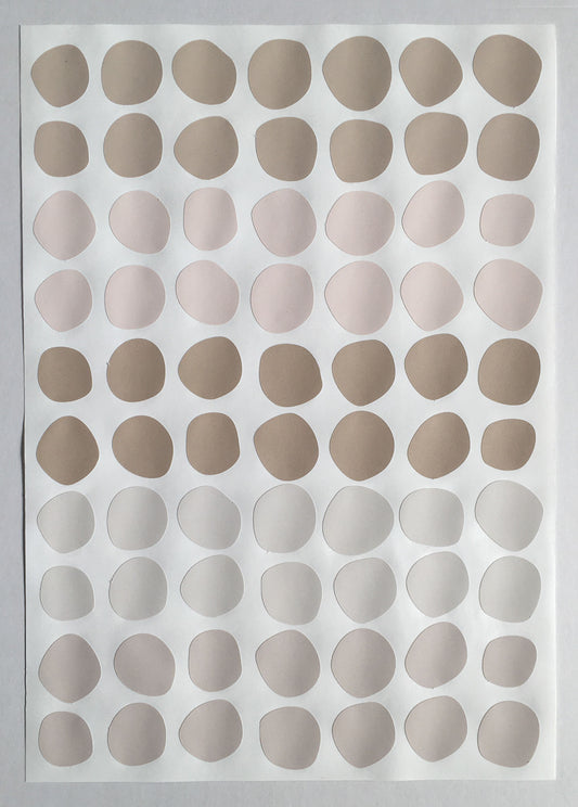 Nearly Neutrals - Hand Painted Polka dots