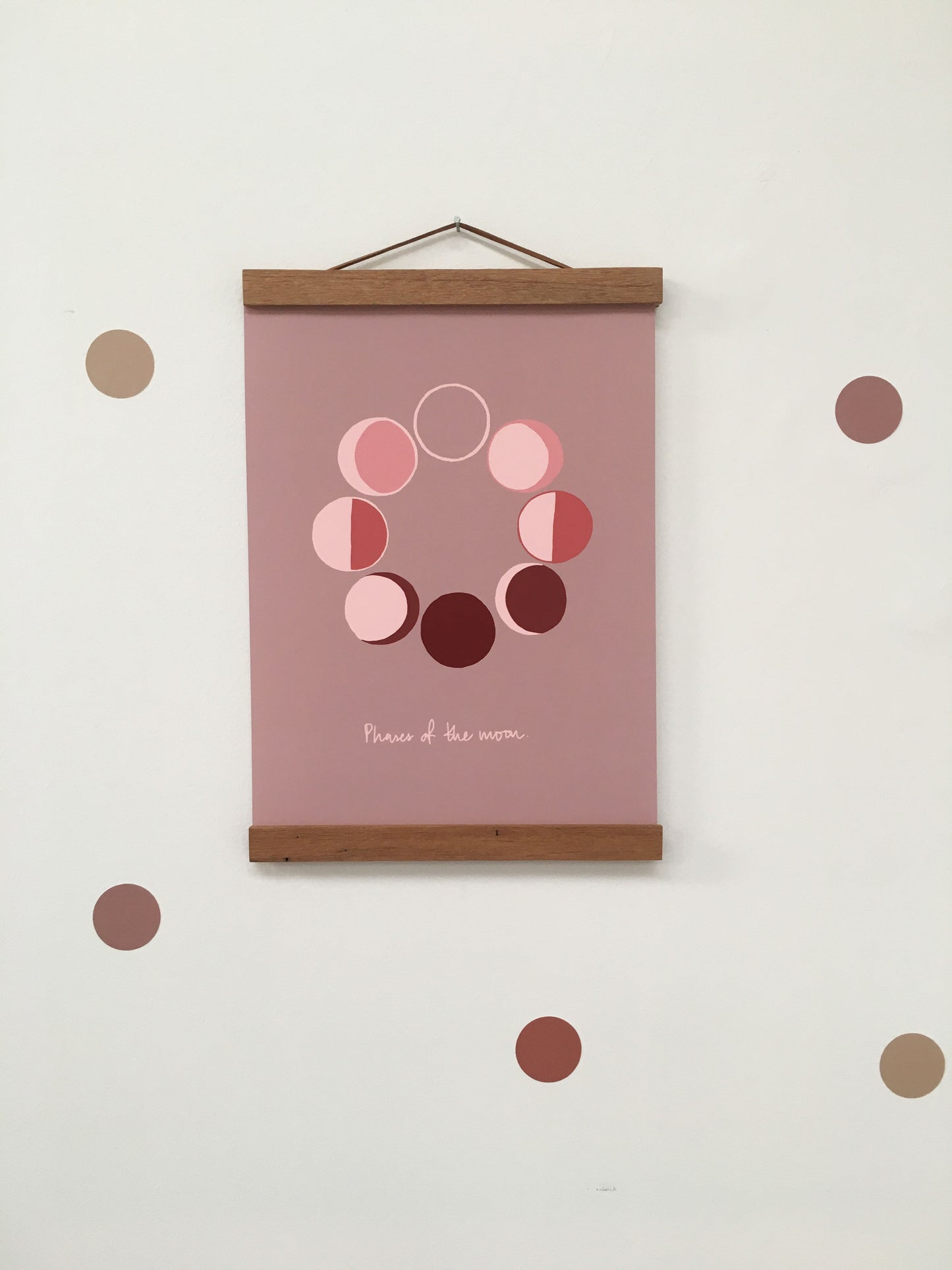 Phases of the moon - Pink BG