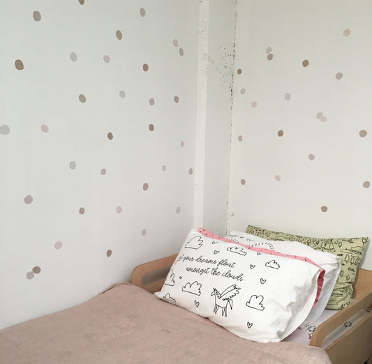 Nearly Neutrals - Hand Painted Polka dots