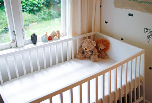 Linen Fitted Cot sheet - White
