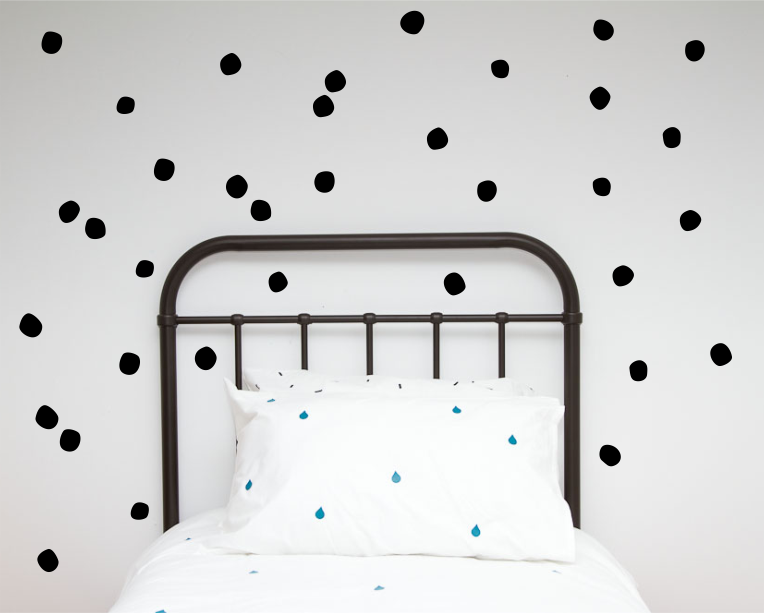 Hand painted Polka Dot Wall decals