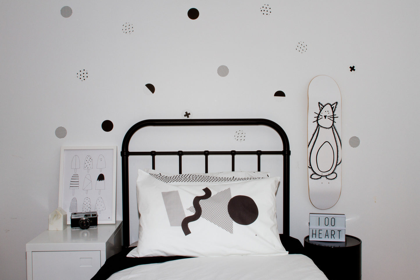 Black & White Polka Dots