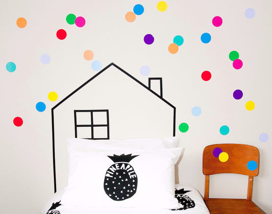 Large Polka Dots - Fruit Salad - Wall decals - 100 Percent Heart 