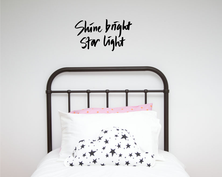 Shine Bright, Star Light Wall decal