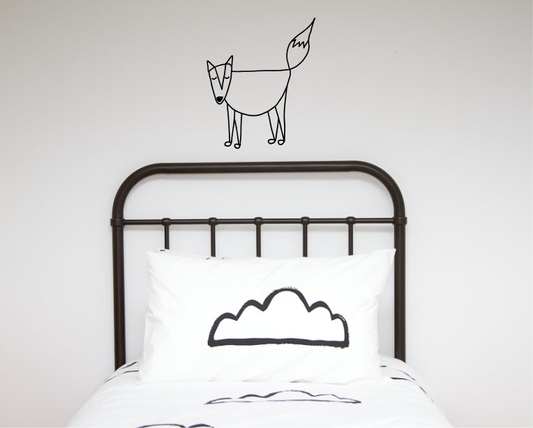 Single Fox Illustration Wall decal - Wall decals - 100 Percent Heart