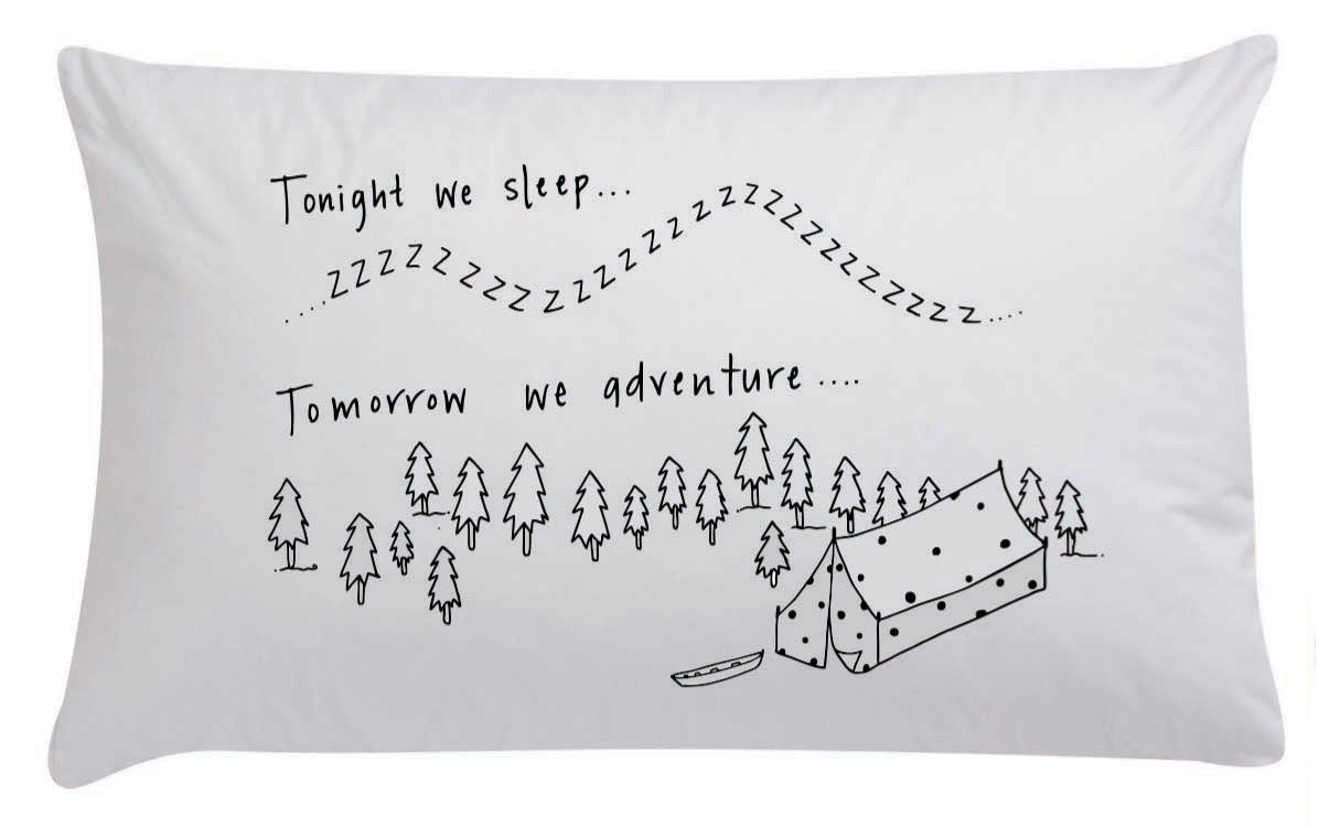 Tonight We Sleep Organic Pillowcase - Black - Wall decals - 100 Percent Heart