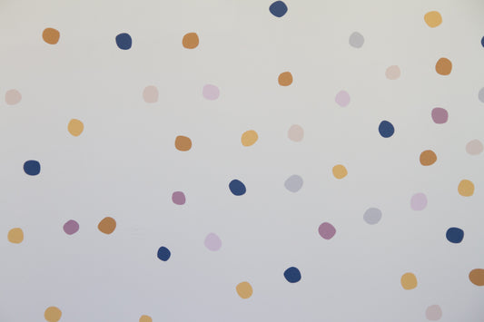 Butterscotch Sunset - Hand Painted Polka Dots