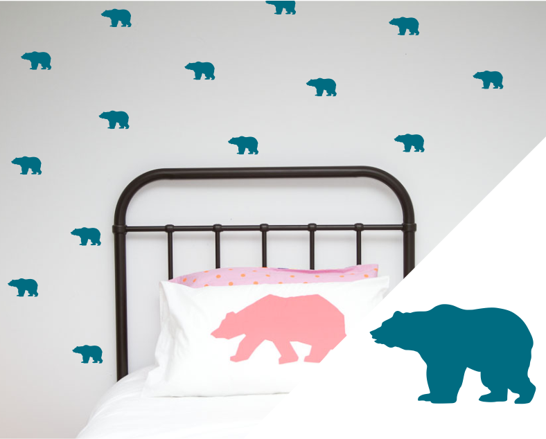 Grizzly Bear Wall Stickers