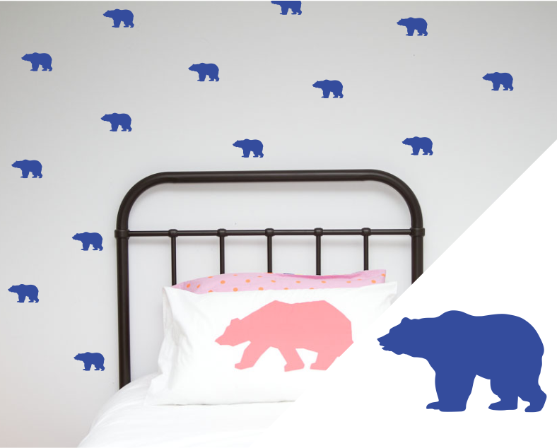 Grizzly Bear Wall Stickers