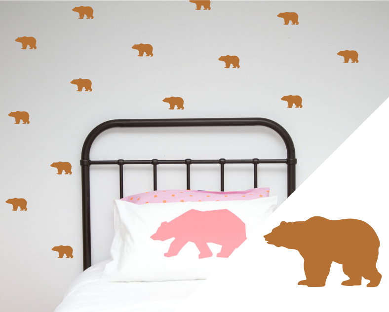 Grizzly Bear Wall Stickers