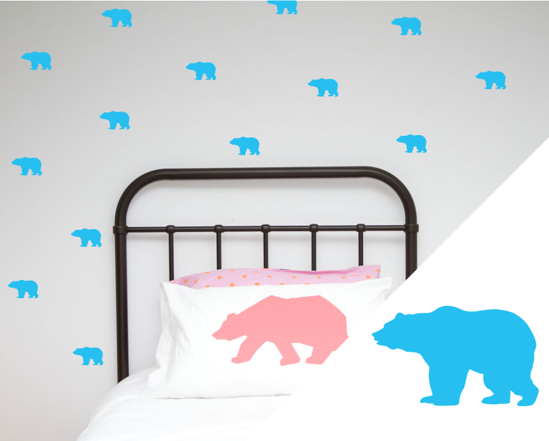 Grizzly Bear Wall Stickers