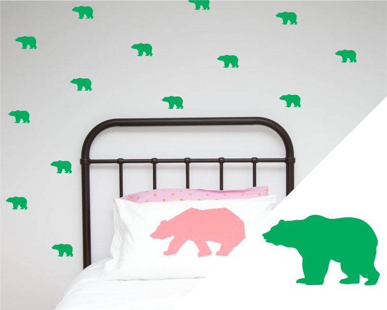 Grizzly Bear Wall Stickers