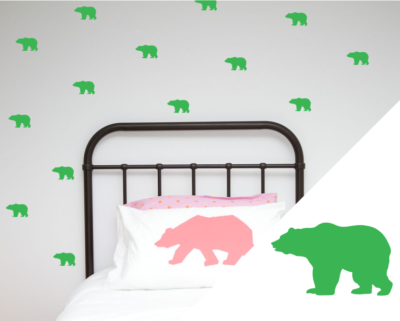 Grizzly Bear Wall Stickers