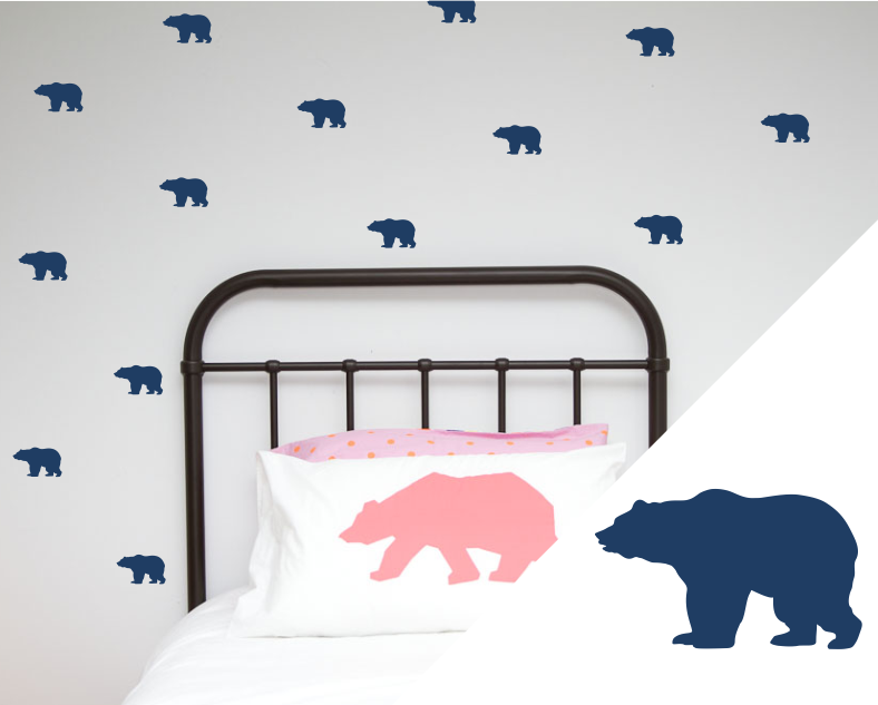 Grizzly Bear Wall Stickers