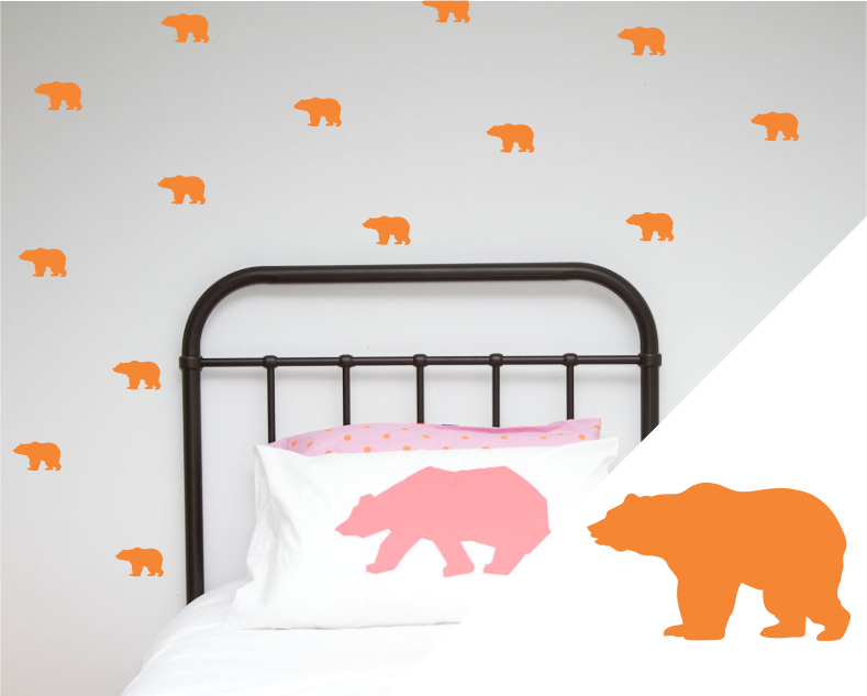 Grizzly Bear Wall Stickers