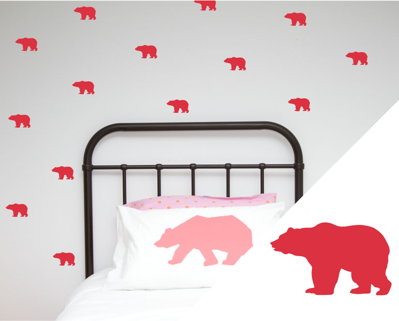 Grizzly Bear Wall Stickers