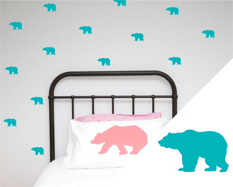 Grizzly Bear Wall Stickers