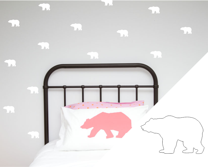 Grizzly Bear Wall Stickers