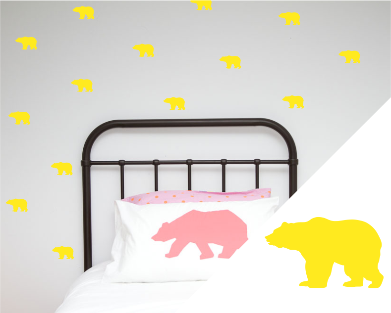 Grizzly Bear Wall Stickers