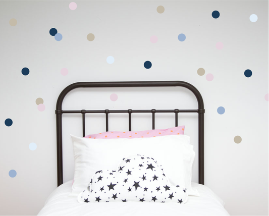 Polka Dot Wall Art Stickers - Blues - Wall decals - 100 Percent Heart
