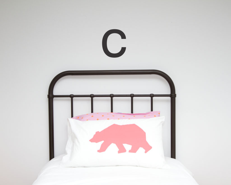 Large Single Letter Wall Stickers