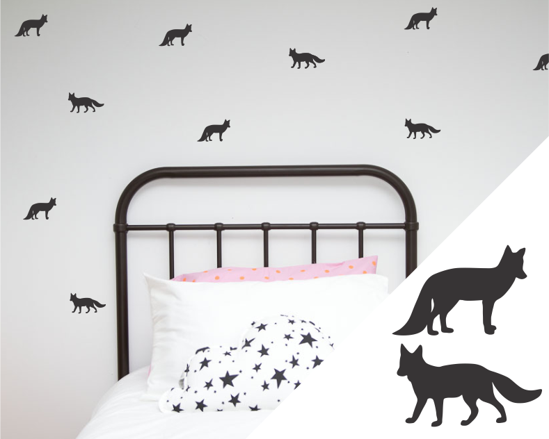 Foxes Wall Stickers - Wall decals - 100 Percent Heart