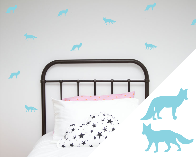 Foxes Wall Stickers - Wall decals - 100 Percent Heart