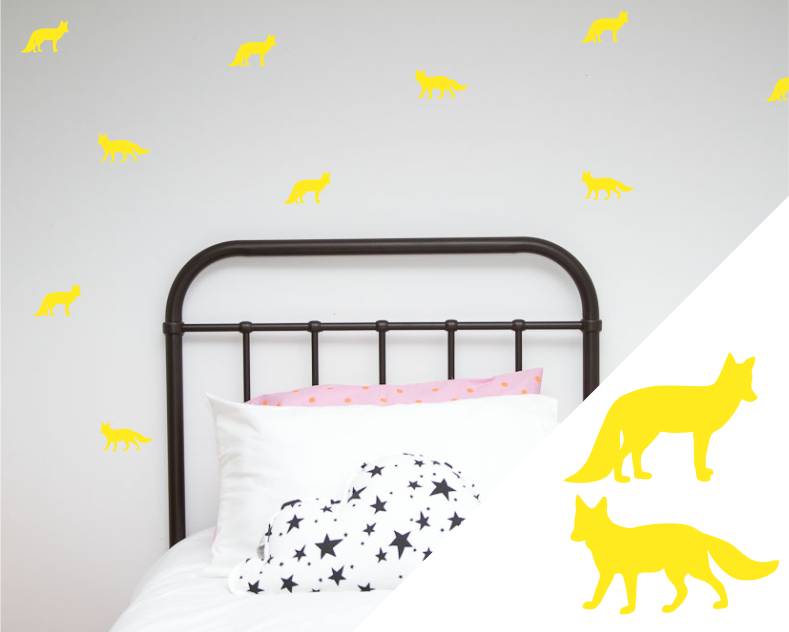 Foxes Wall Stickers - Wall decals - 100 Percent Heart