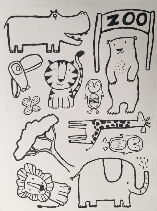 Visit The Zoo Fabric Wall decals