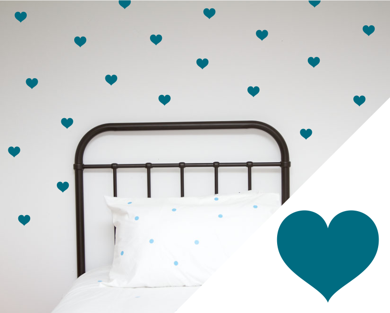Hearts Wall Stickers - Large