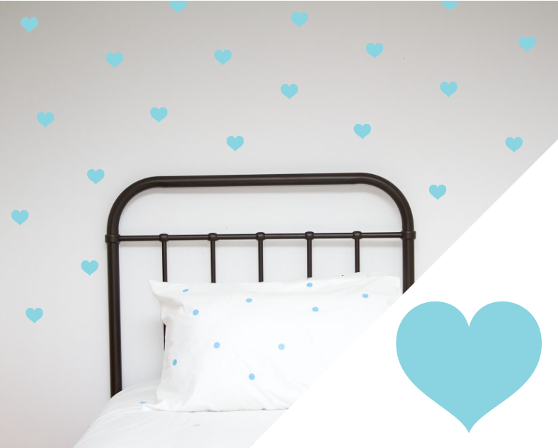 Hearts Wall Stickers - Large