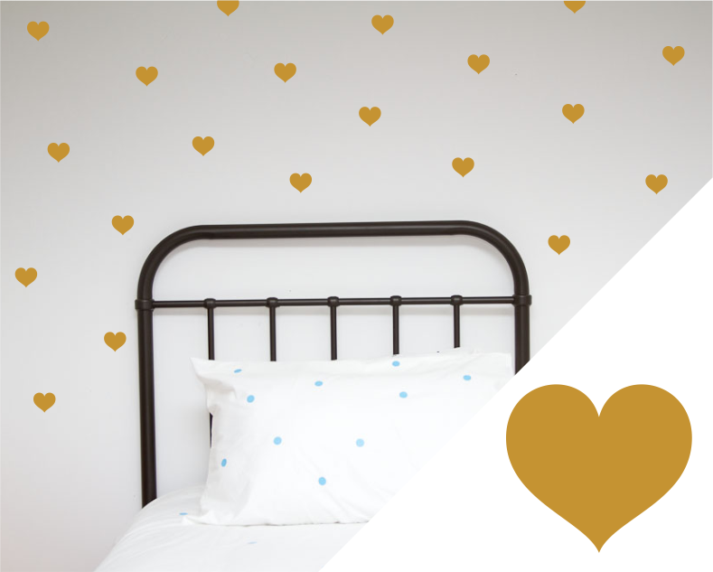 Hearts Wall Stickers - Large