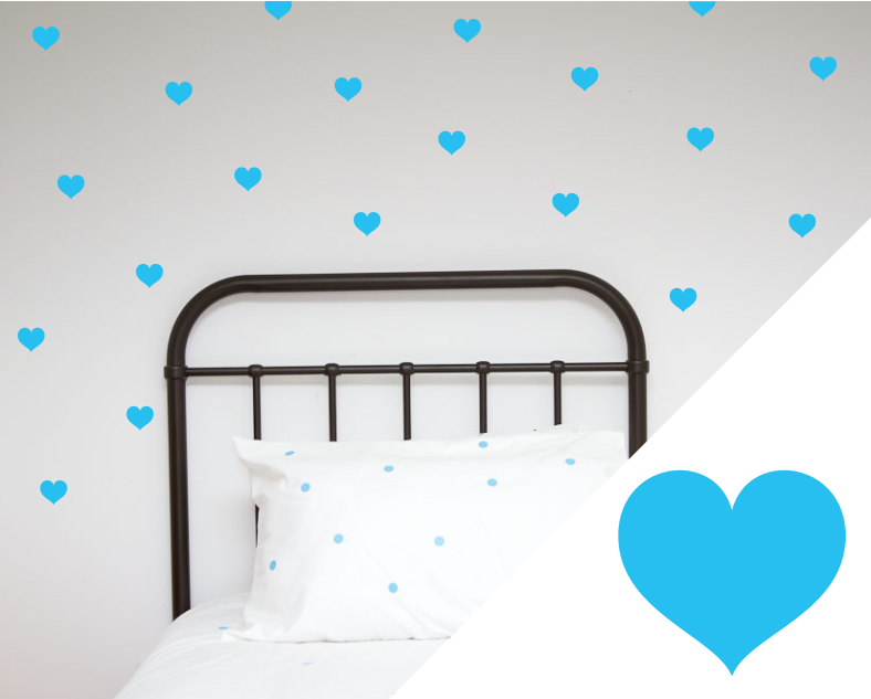 Hearts Wall Stickers - Large
