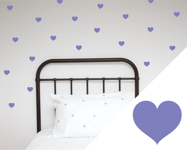 Hearts Wall Stickers - Large