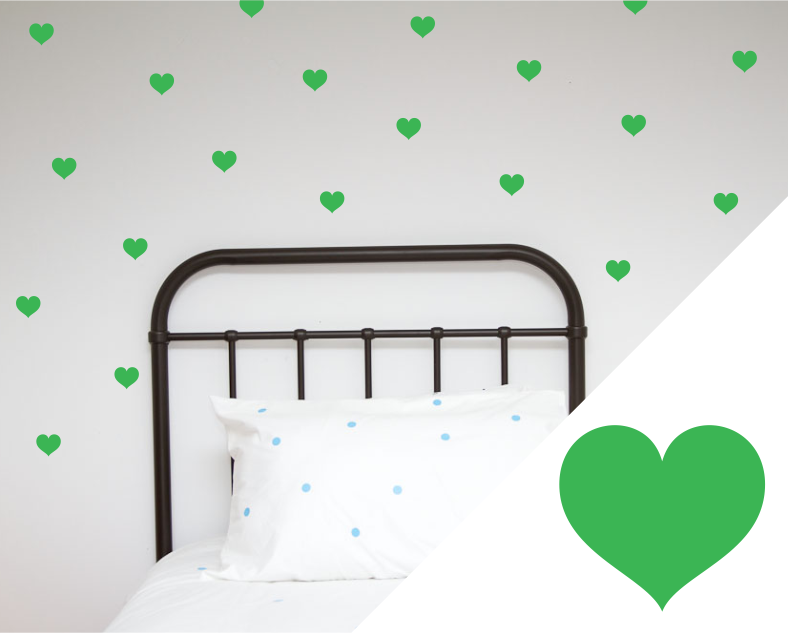 Hearts Wall Stickers - Large