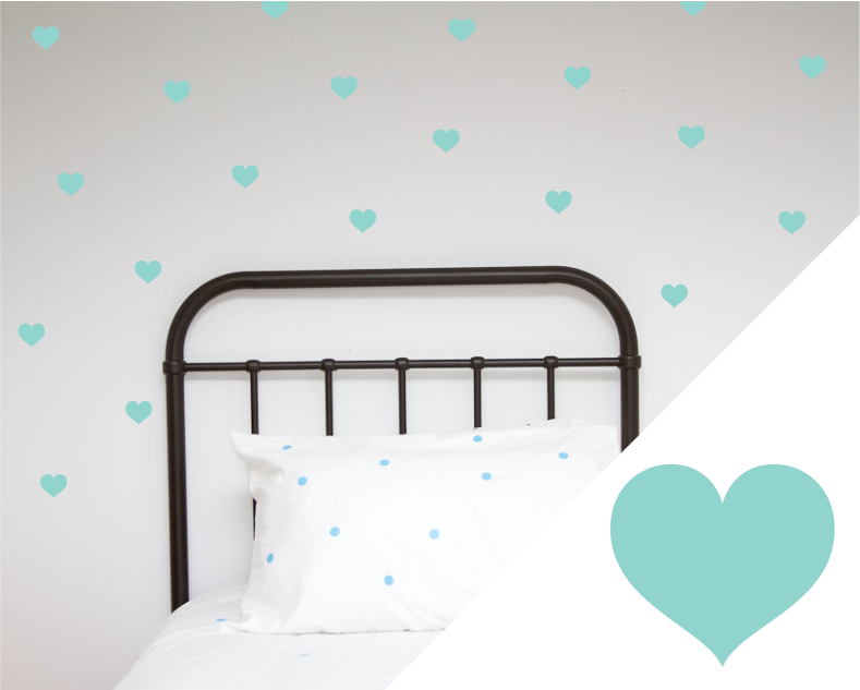 Hearts Wall Stickers - Large