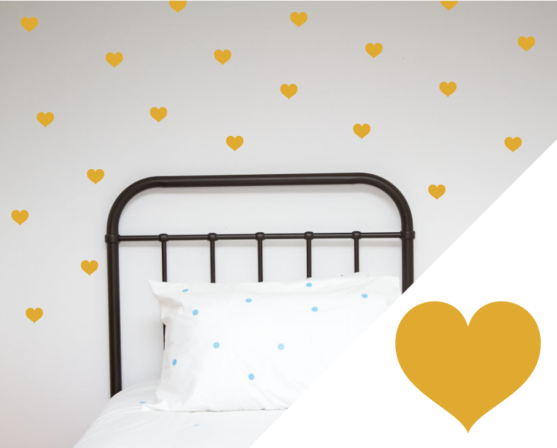 Hearts Wall Stickers - Large