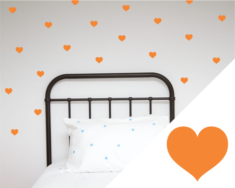 Hearts Wall Stickers - Large