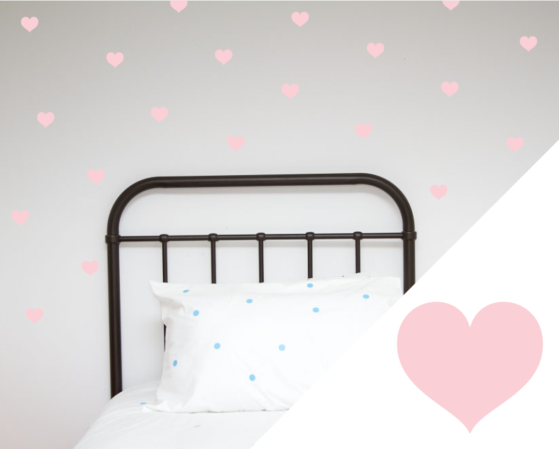 Hearts Wall Stickers - Large