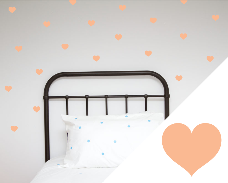 Hearts Wall Stickers - Large