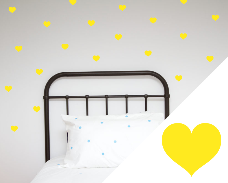 Hearts Wall Stickers - Large