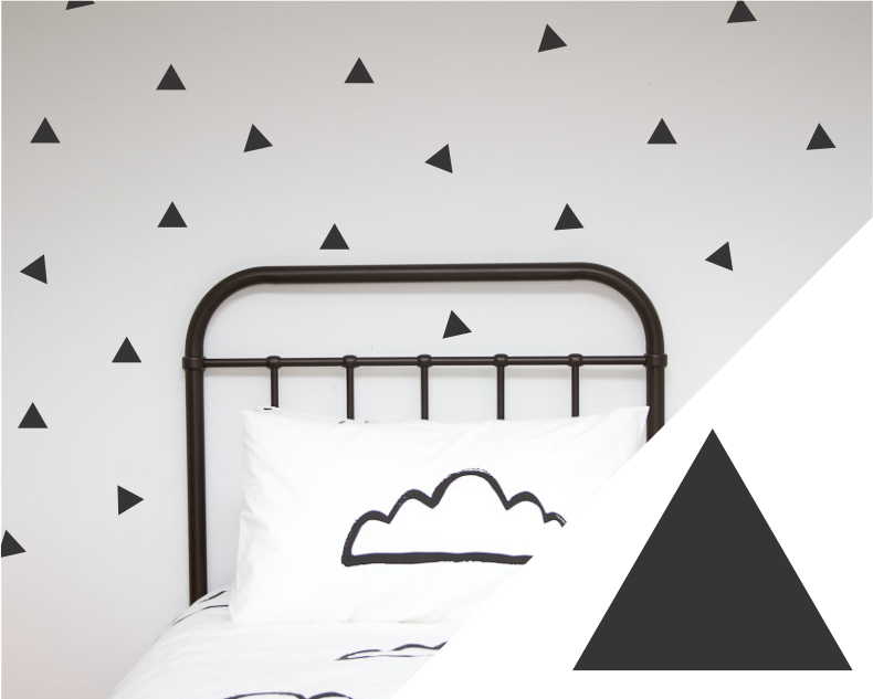 Large Triangles Wall Stickers - Wall decals - 100 Percent Heart