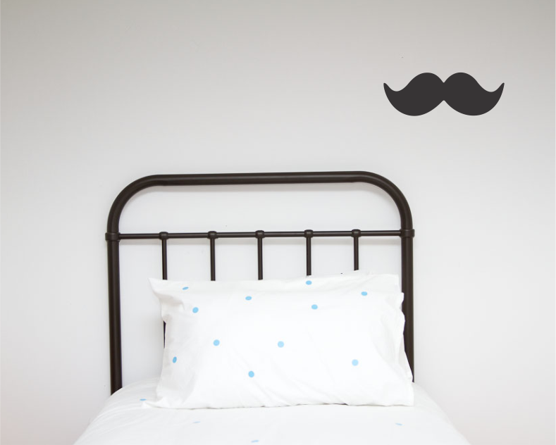 Moustache Single Wall Sticker - Wall decals - 100 Percent Heart