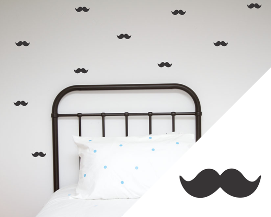 Moustache Wall Stickers - Wall decals - 100 Percent Heart
