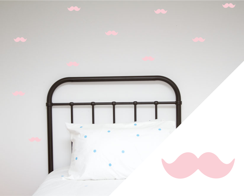 Moustache Wall Stickers - Wall decals - 100 Percent Heart